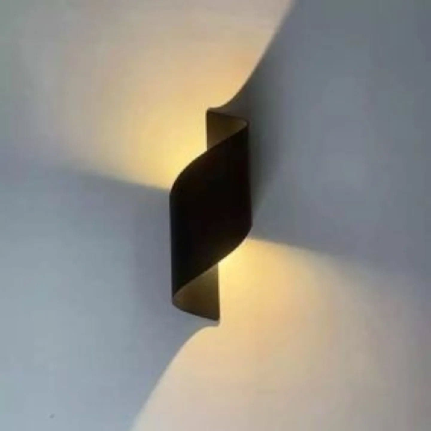 Modern Black Spiral Up & Down Wall Light