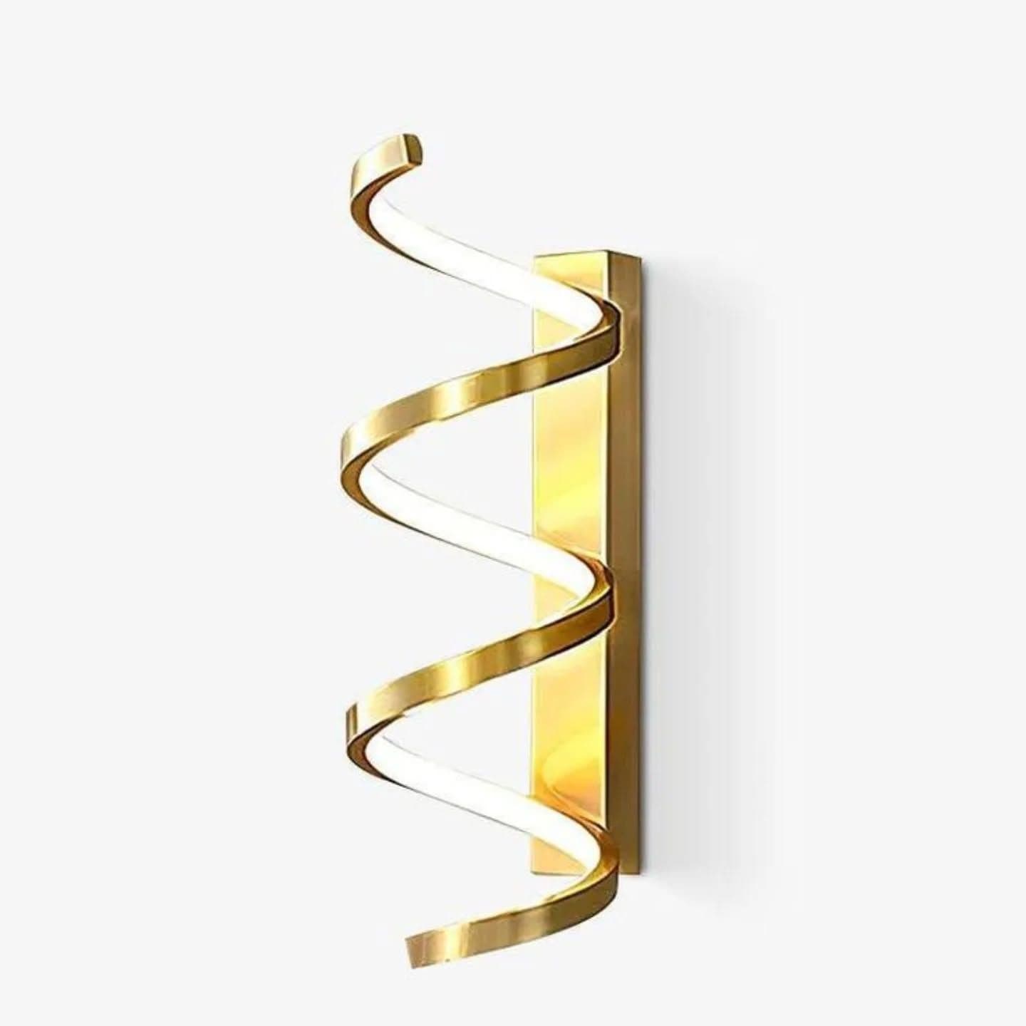 Modern Gold Spiral LED Wall Light