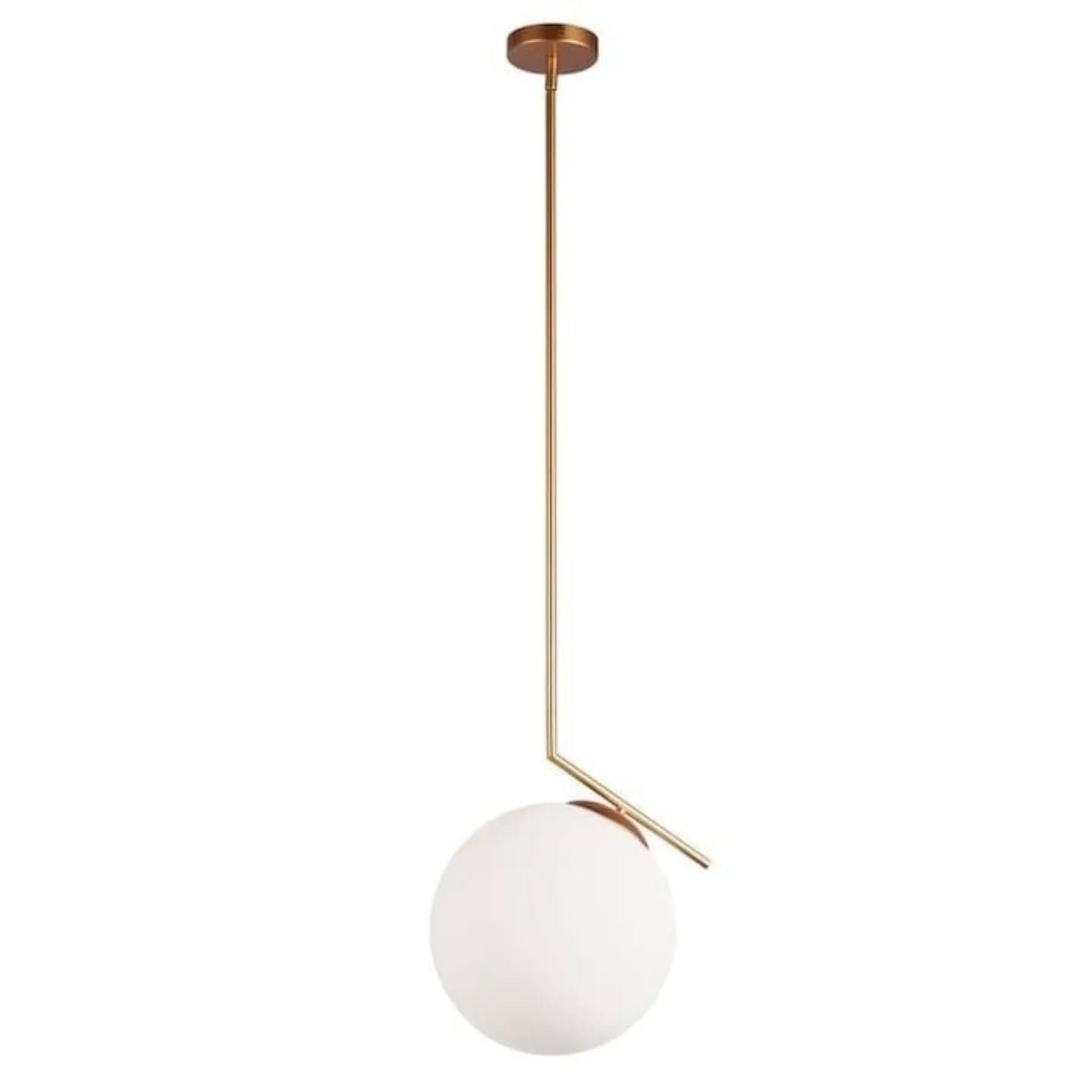 Modern Gold Frosted Glass Pendant Light