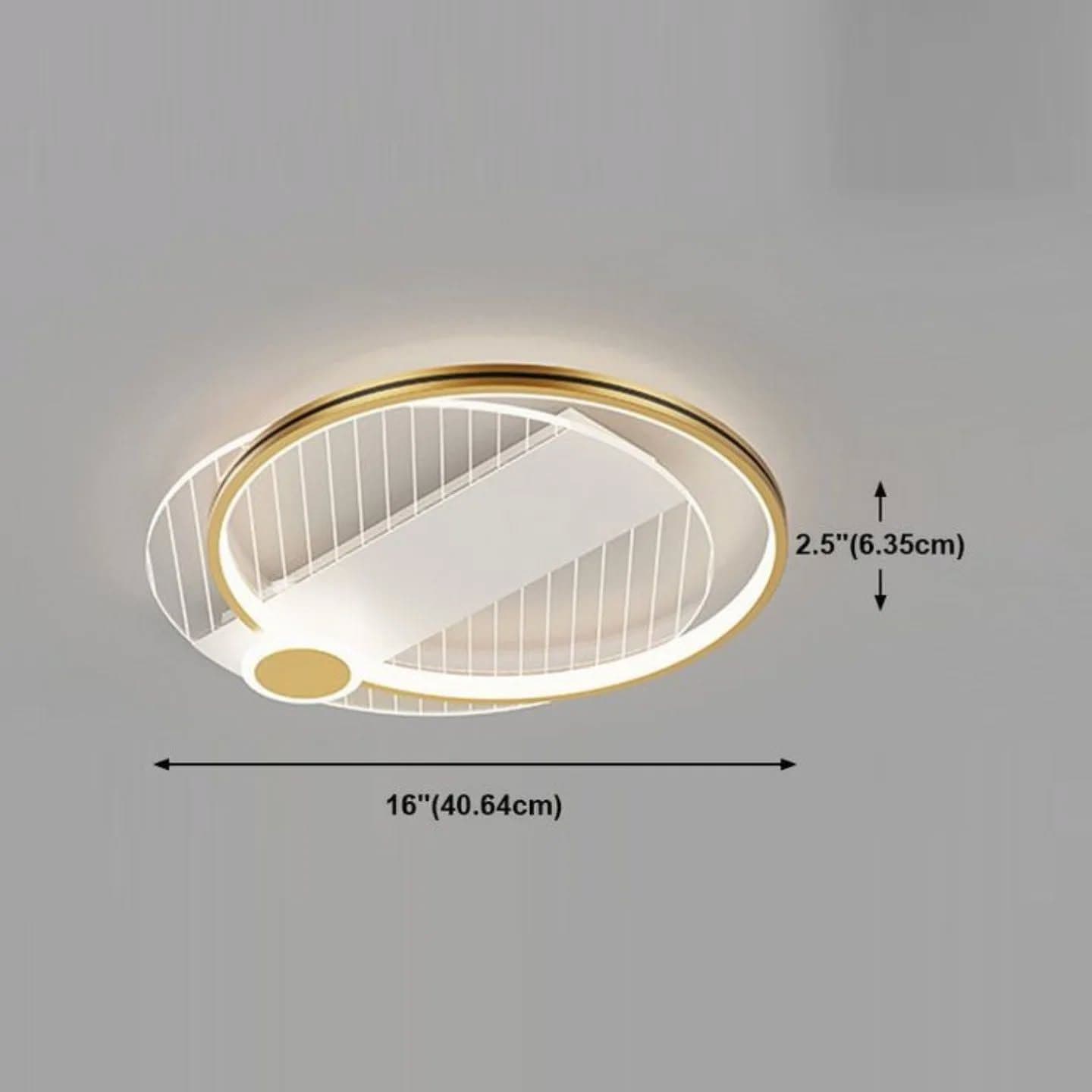 Modern Gold and White LED Ring Ceiling Light