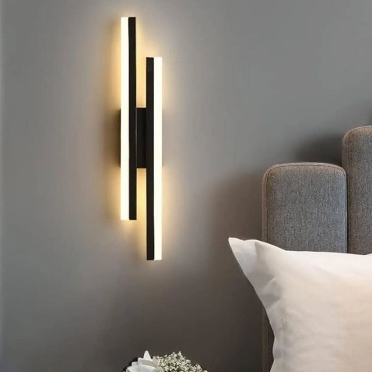 Modern Black Vertical LED Wall Light