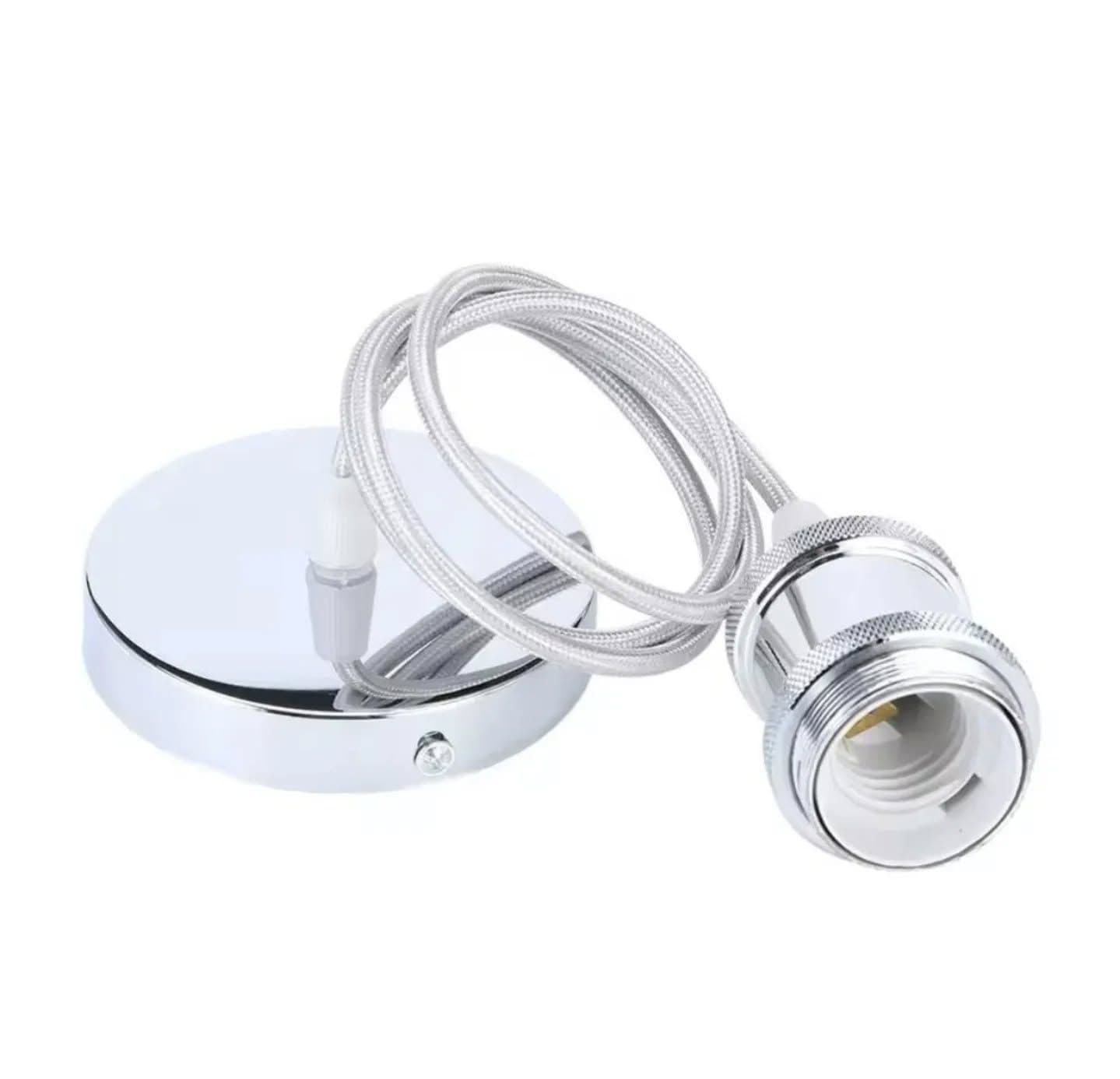 Modern Chrome Small Pendant Light with Adjustable Cord