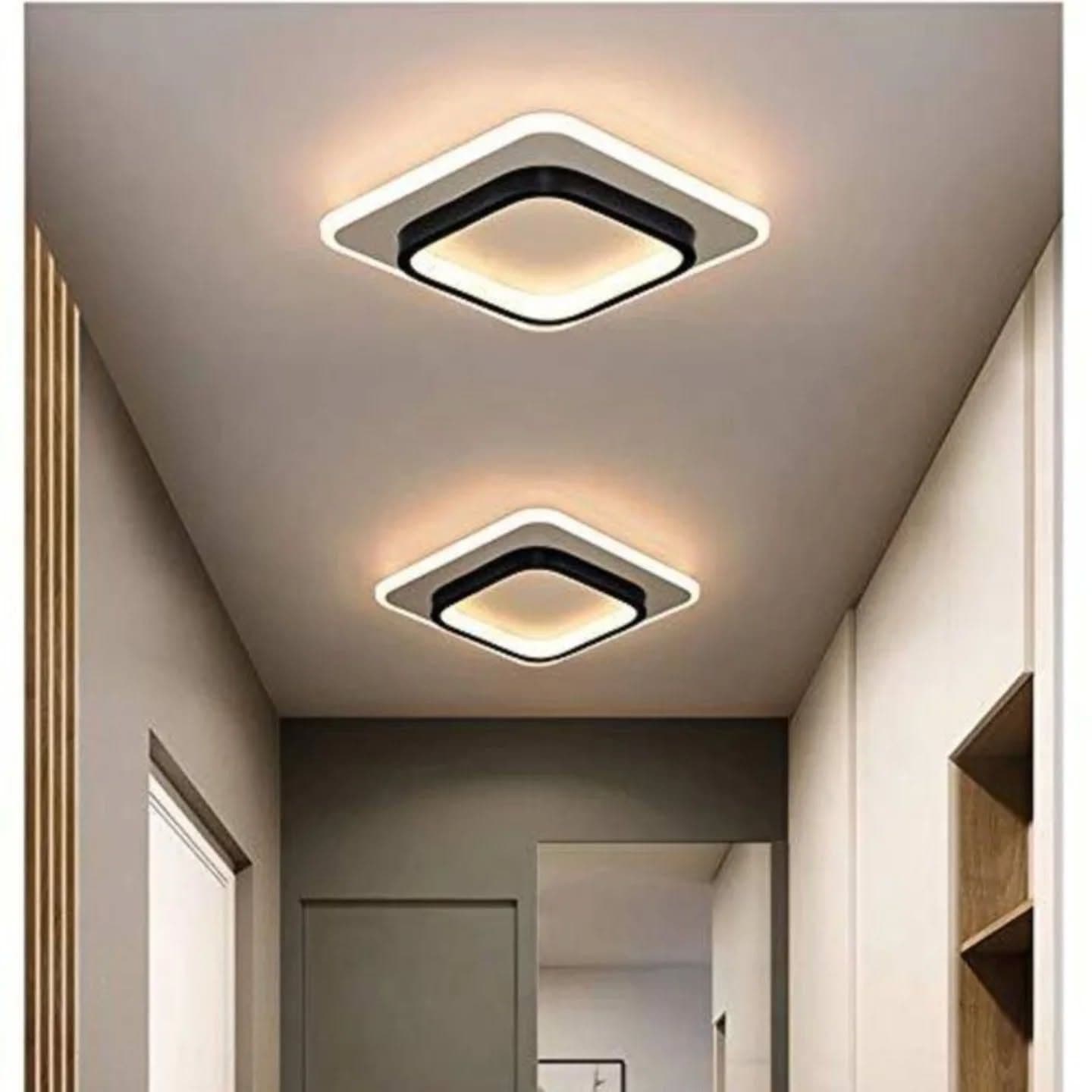 Modern White Square Flush Mount LED Ceiling Light