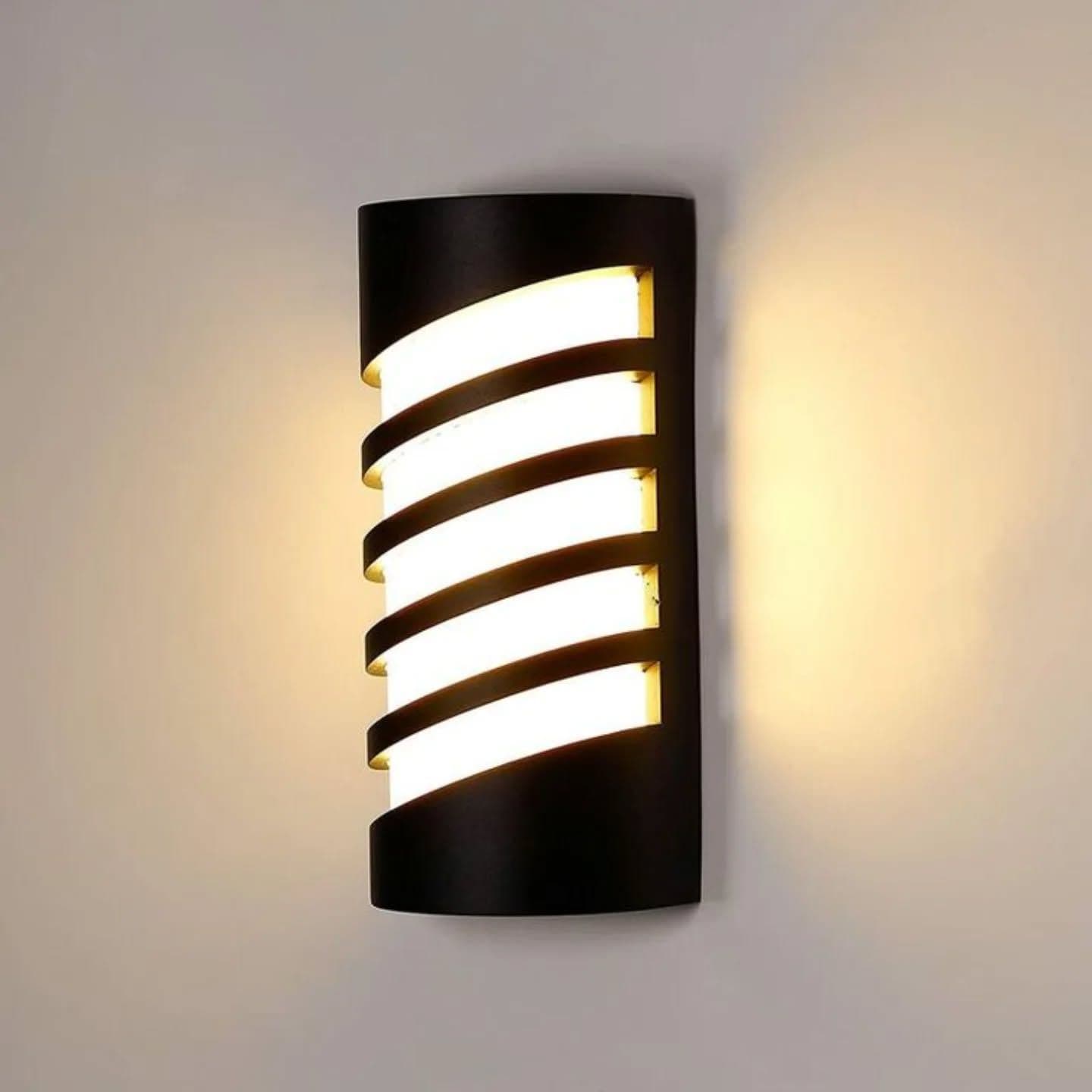 Modern Matte Black Spiral LED Wall Light