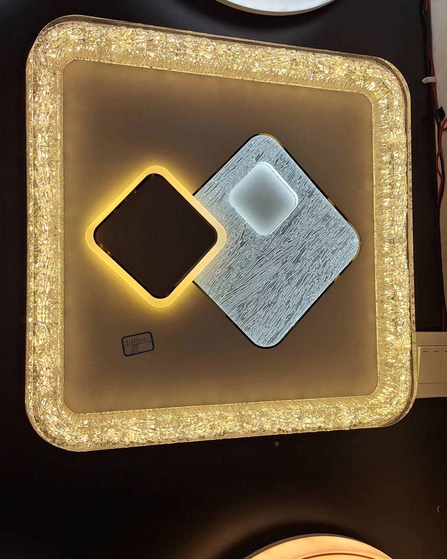 Modern Gold Crystal Geometric Wall Light