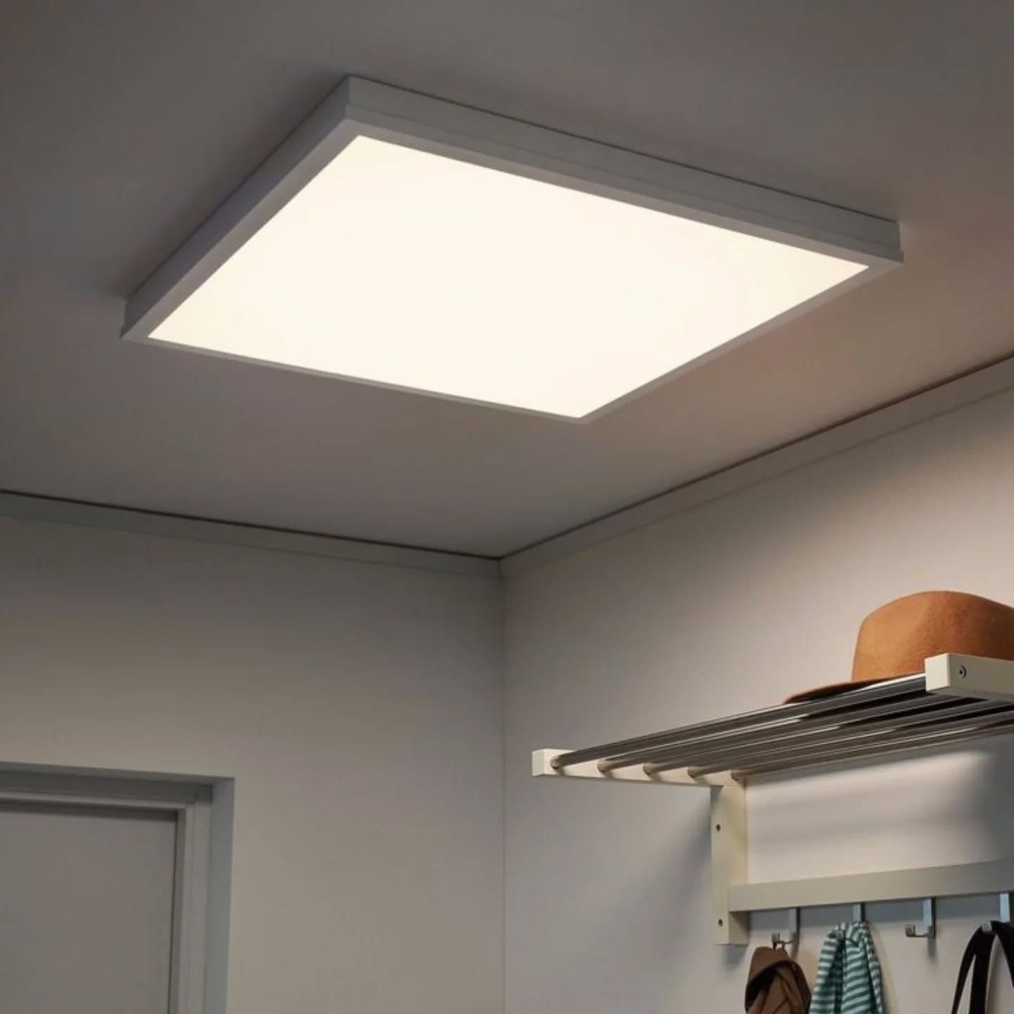 Modern White Flush-Mount LED Ceiling Panel Light