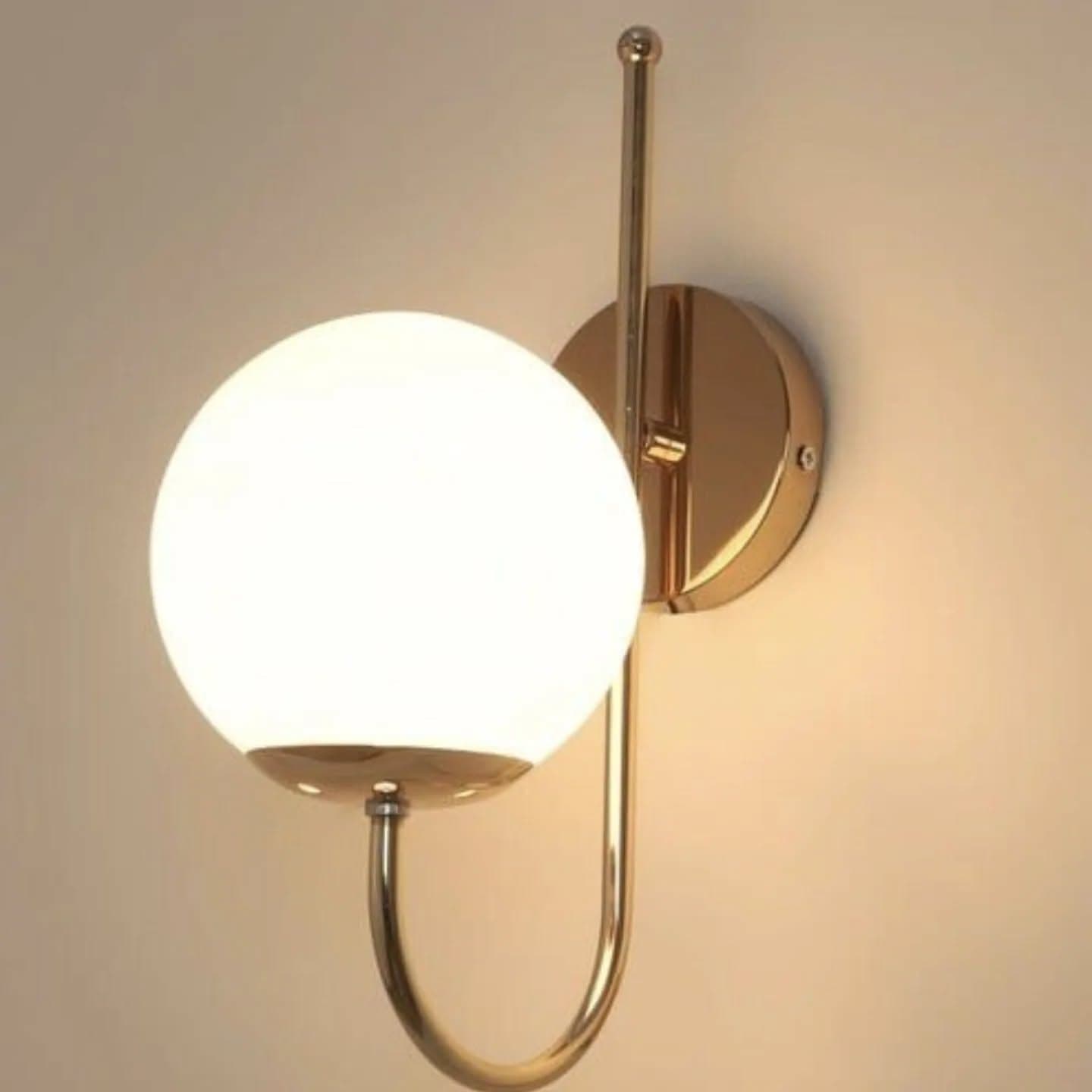 Modern Gold Brass Globe Wall Light