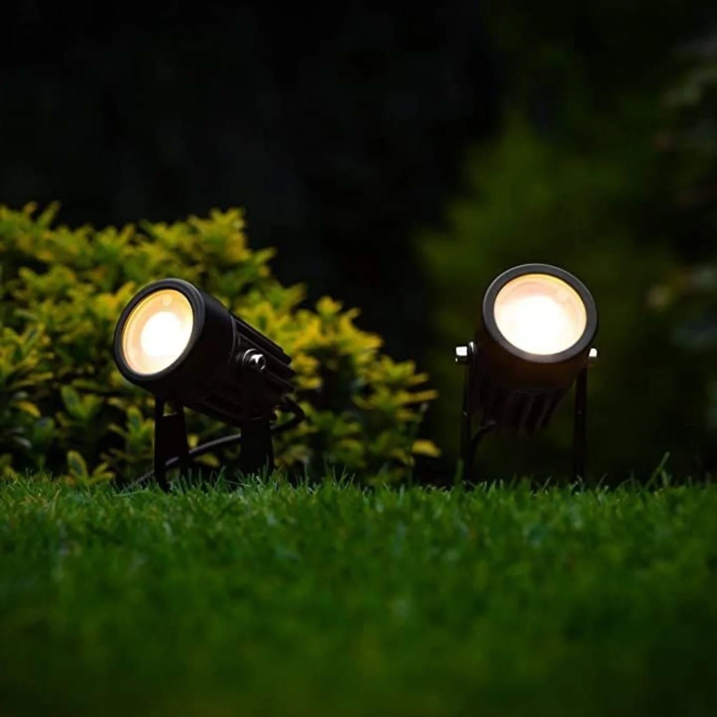 Modern Black Adjustable Outdoor Garden Spotlight