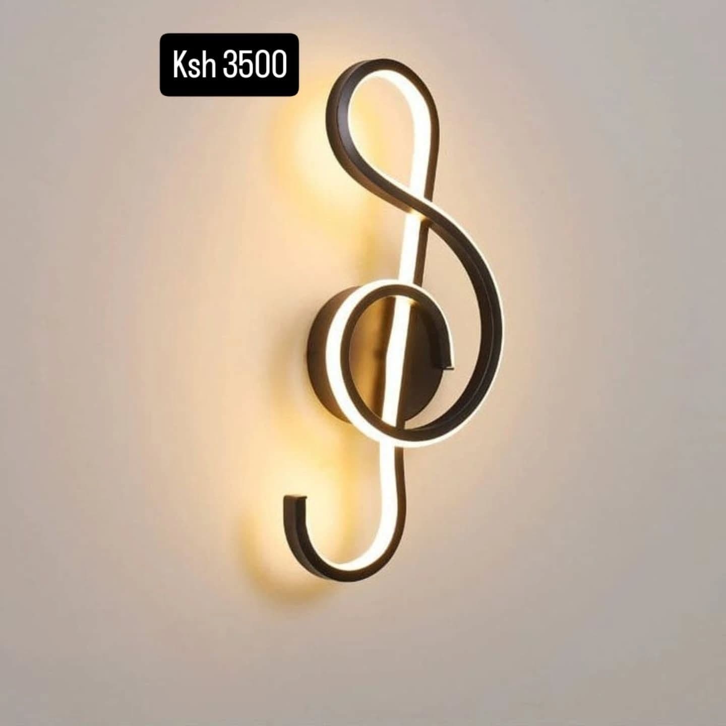 Modern Black Musical Note LED Wall Light