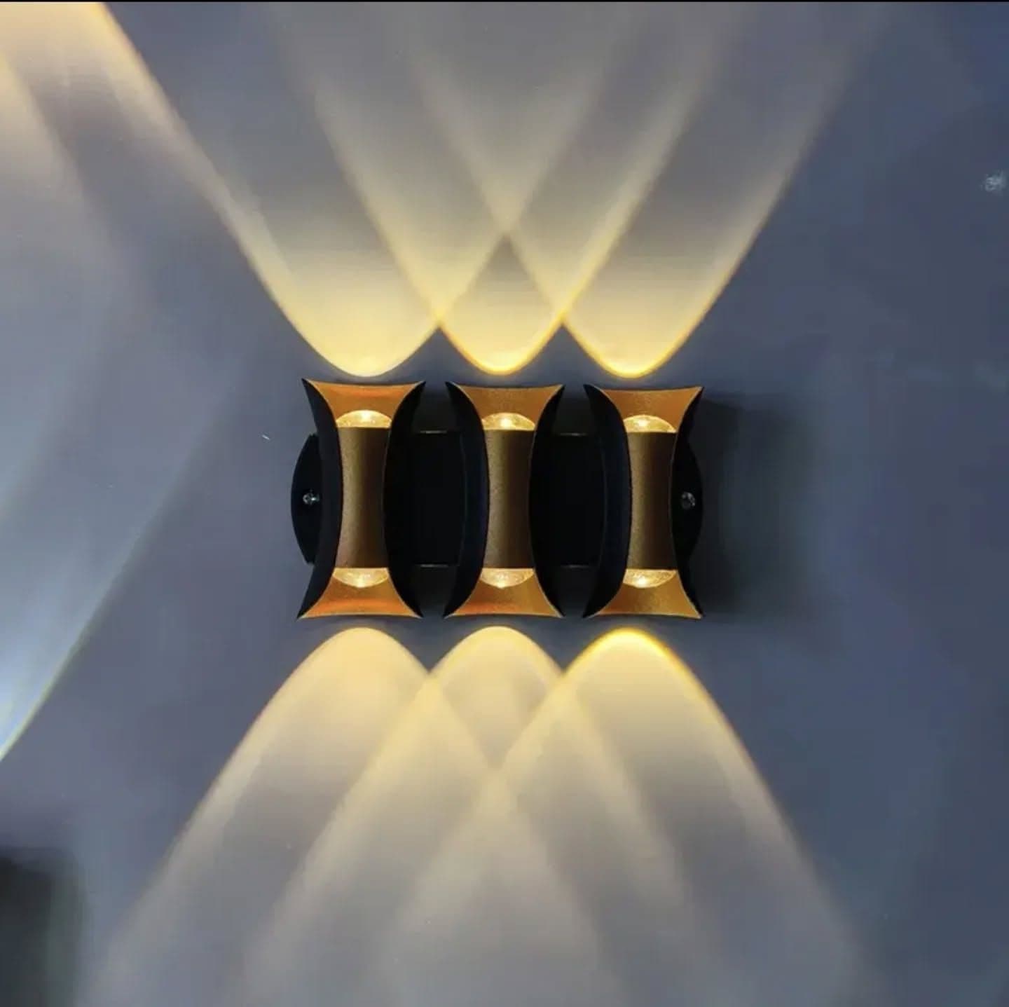 Modern Gold and Black Up-Down Wall Light