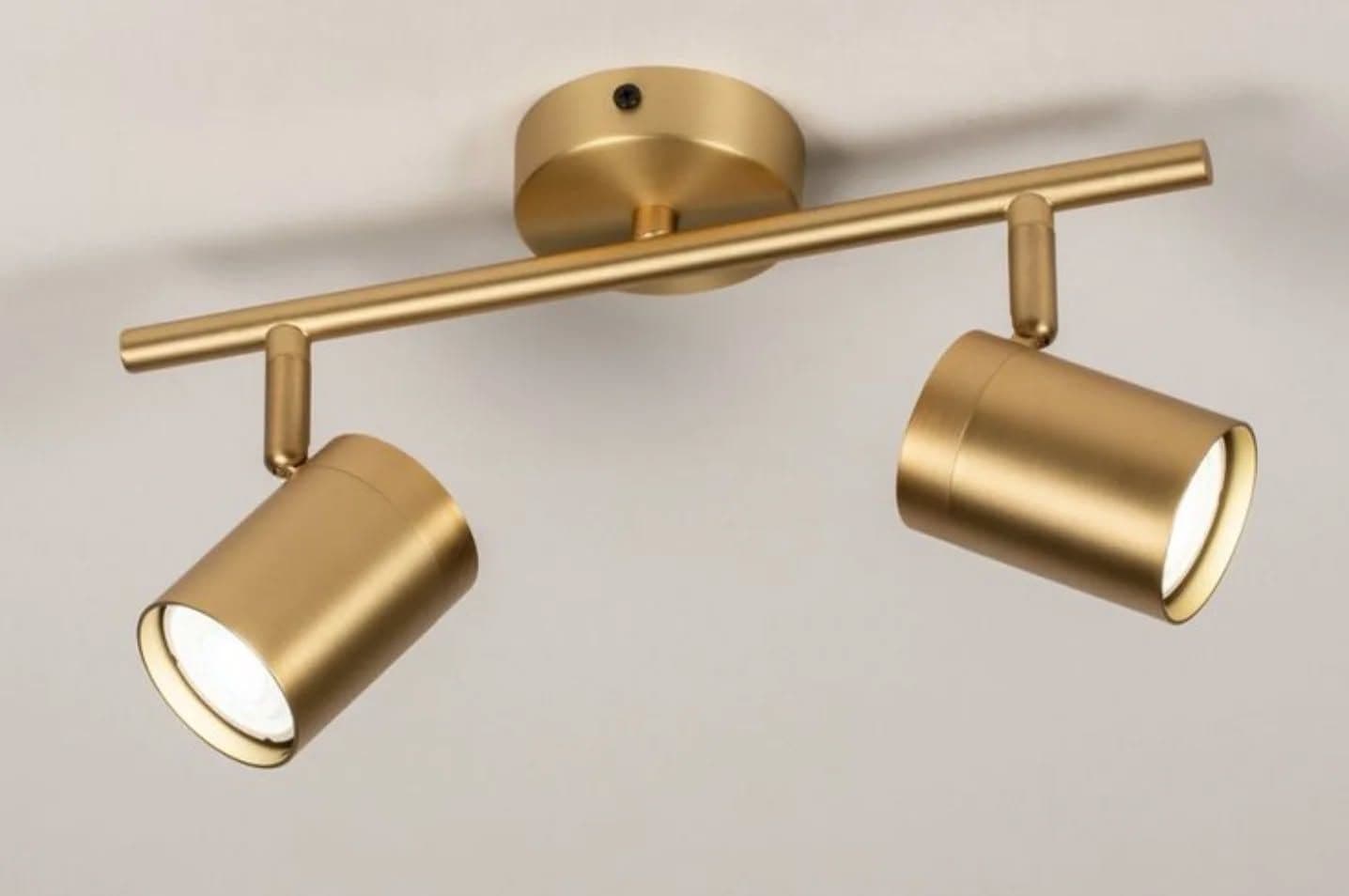 Modern Gold Adjustable Double Spotlight - Track Lighting