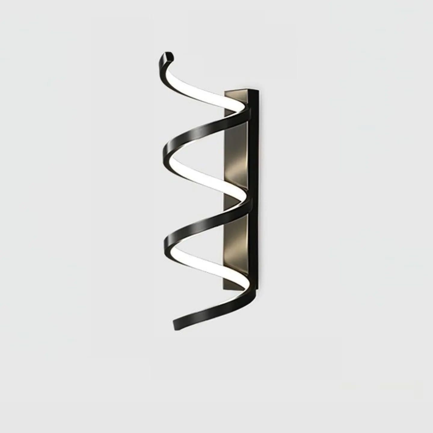 Modern Black & White Spiral LED Wall Light